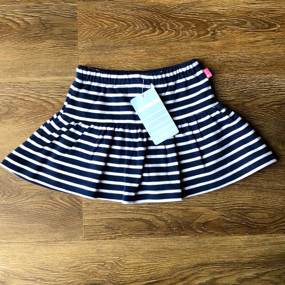 NWT! JoJo Maman Bébé Girls Navy/White Skirt